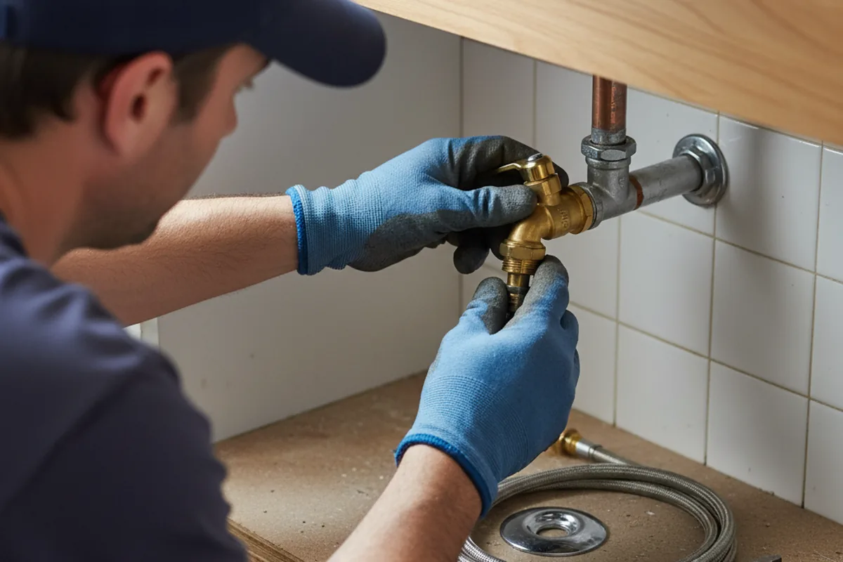 Shutoff valve and fitting work during Repiping in Canton